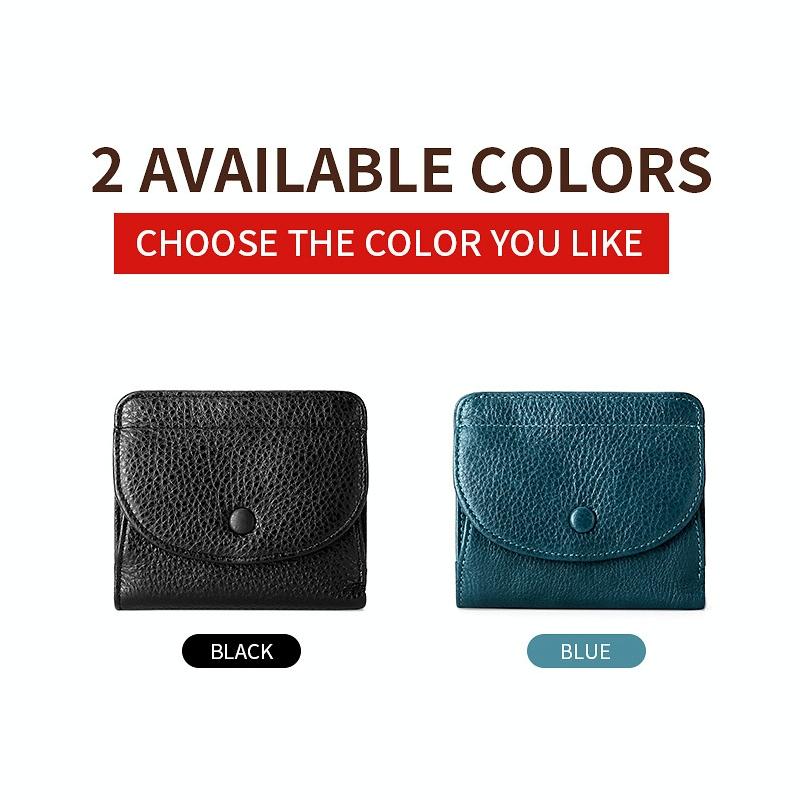 Genuine Leather Rfid Coin Purse - Blue 3