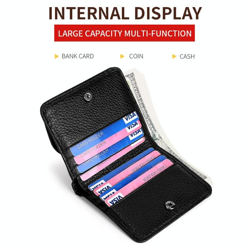 Genuine Leather Rfid Coin Purse - Blue 5