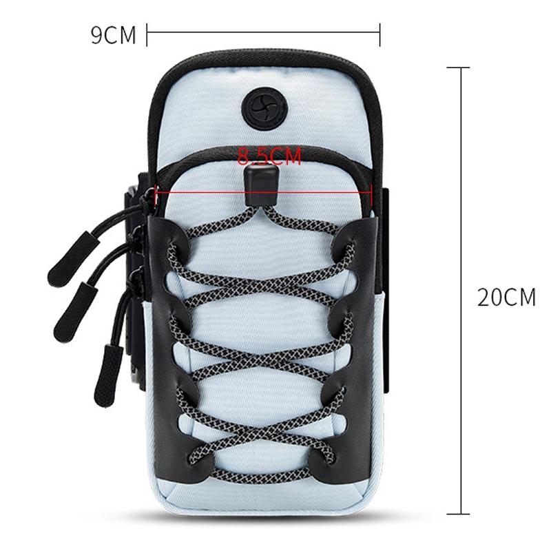 Reflective Cell Phone Arm Bag For Outdoor Fitness - Gray 3