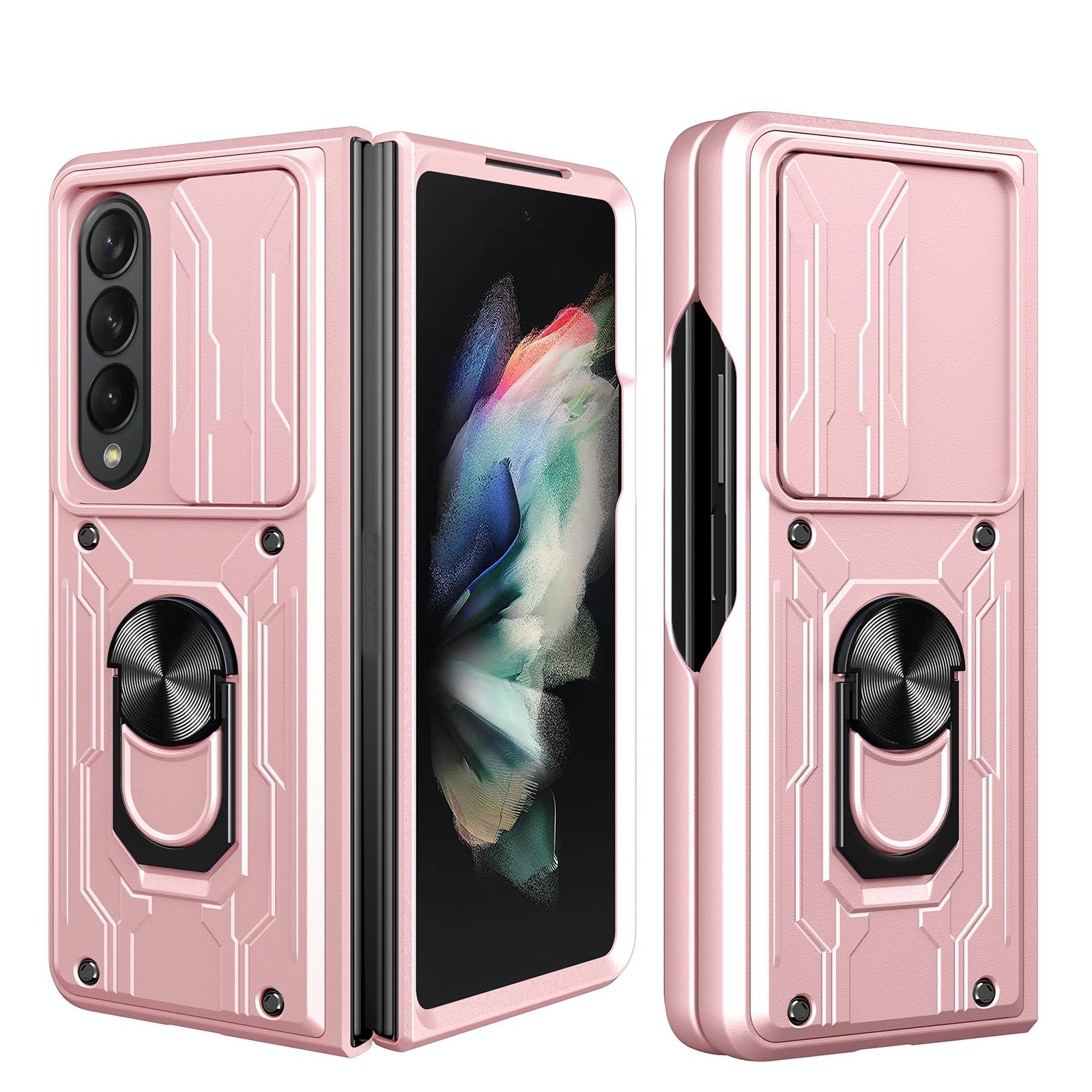 For Samsung Galaxy z Fold4 5G Protective Sliding Camshield Phone Case - Red