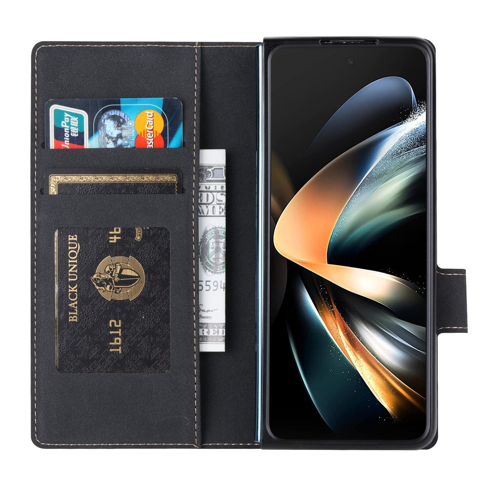 For Samsung Galaxy z Fold4 5G Vili Pr Series Flip Leather Case - Red 5