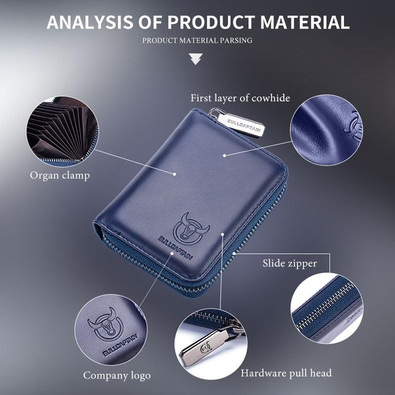 Men'S Leather Card Holder Casual Driver License Wallet - Yellow 6