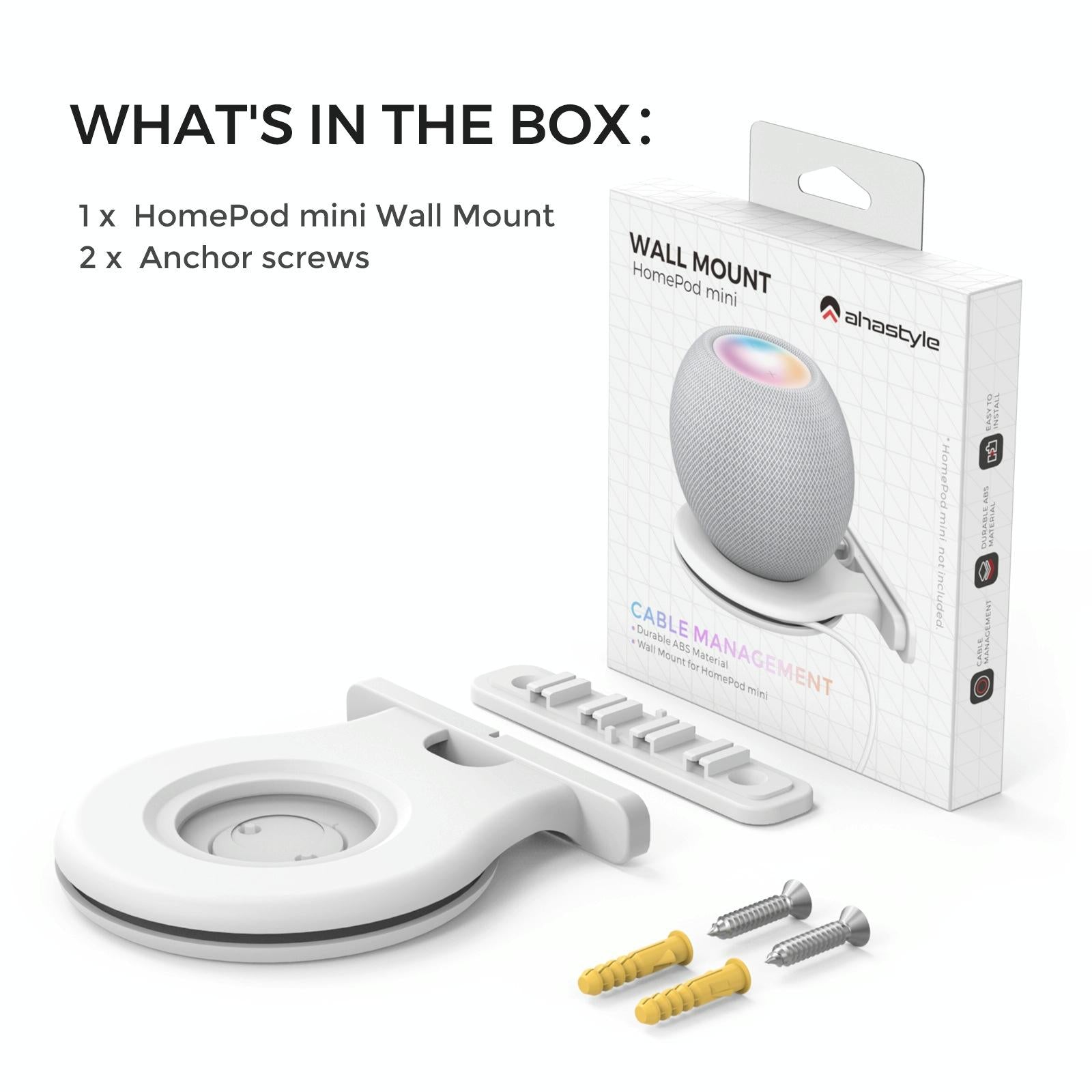 Ahastyle Smart Speaker Stand for Apple Homepod Mini - White 9