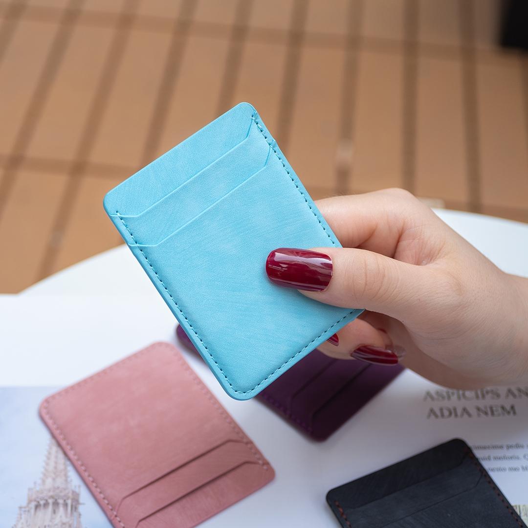 Frosted Card Bag Sticker For Mobile Phones - Pink 6