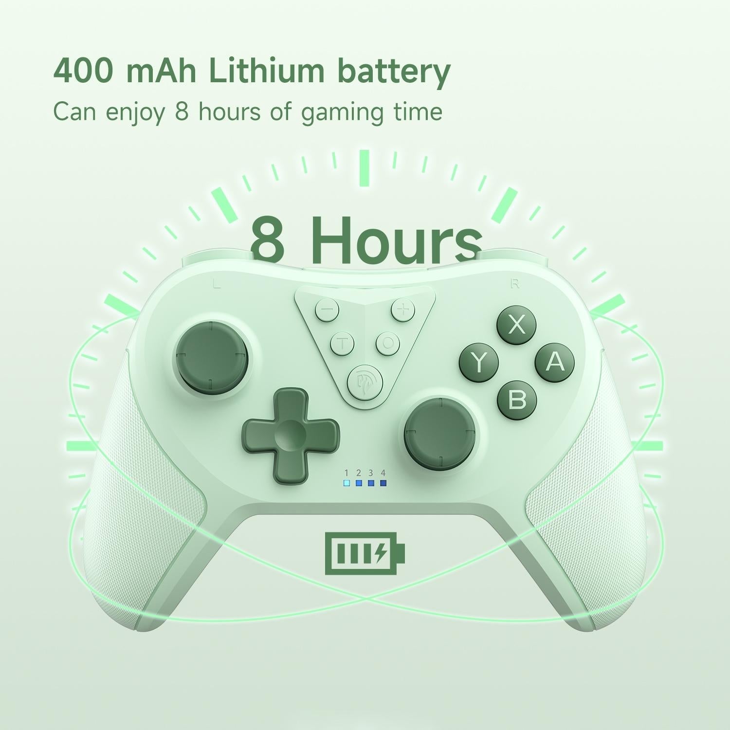 Wireless Controller for Switch & Pc - Compatible Compact - Green 8