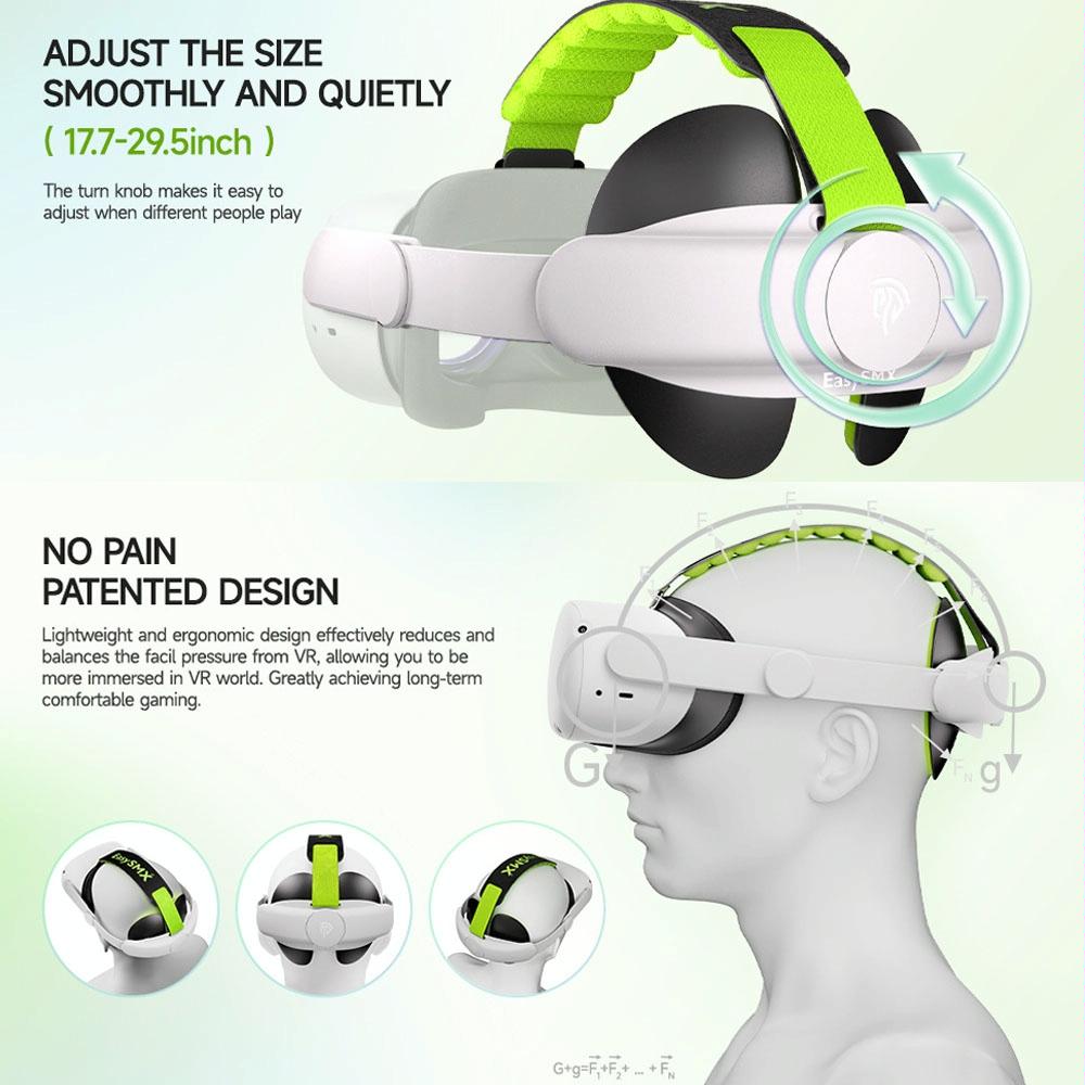 Adaptive Head Strap for Meta Quest 2 Vr with Adjustable Pads 4