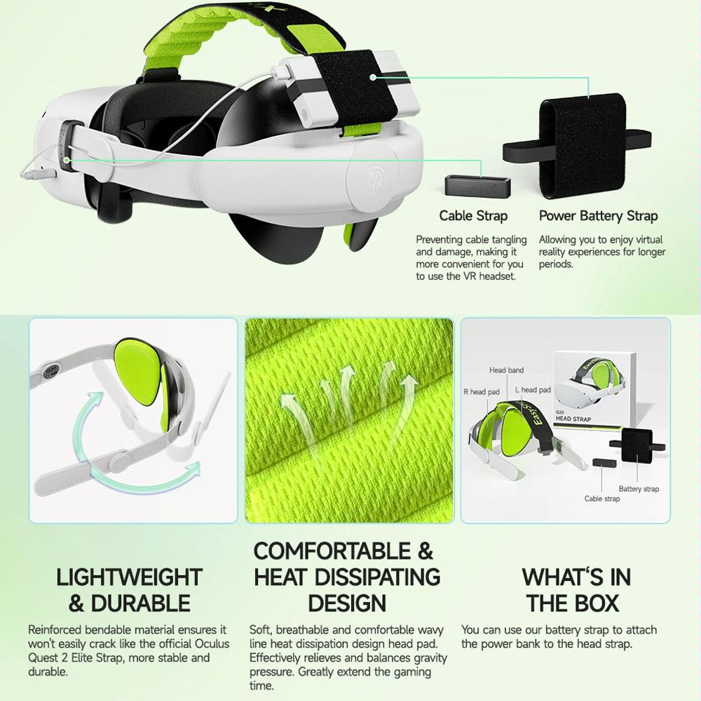 Adaptive Head Strap for Meta Quest 2 Vr with Adjustable Pads 5
