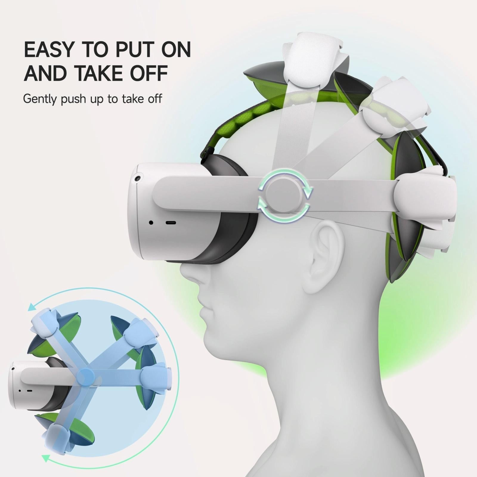 Adaptive Head Strap for Meta Quest 2 Vr with Adjustable Pads 6