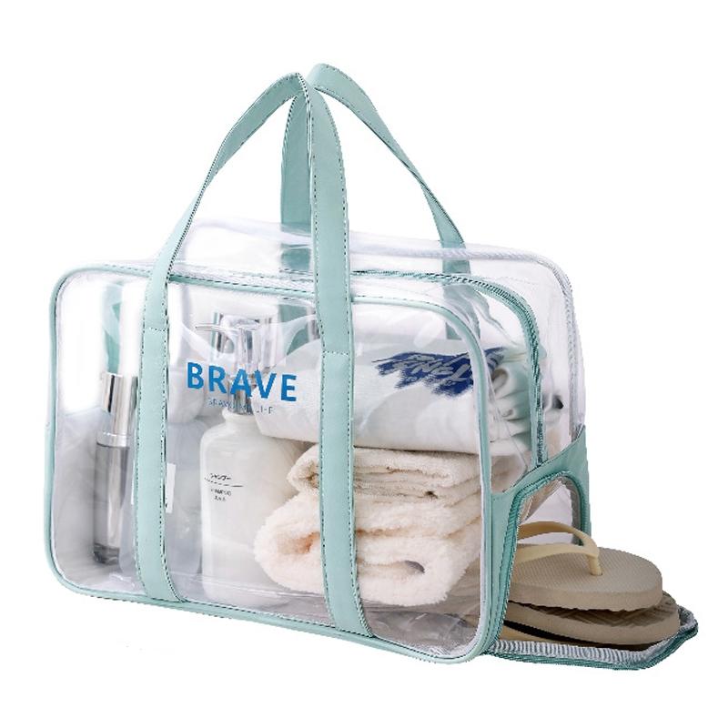 Waterproof Sports Tote For Toiletries & Makeup - Black 11