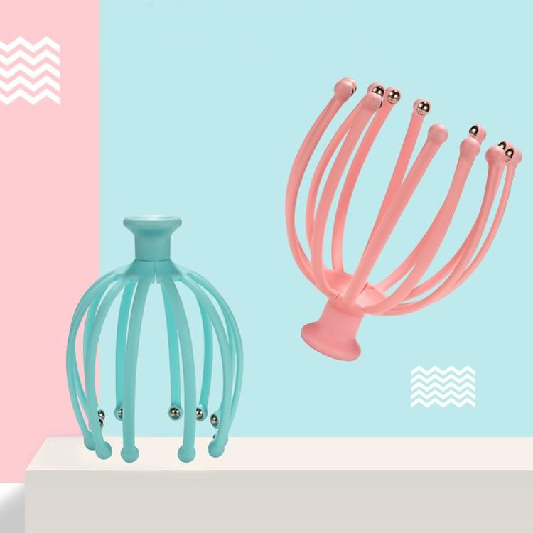 Rotating Octopus Head Massager Relaxing Ball Tool - Pink 3