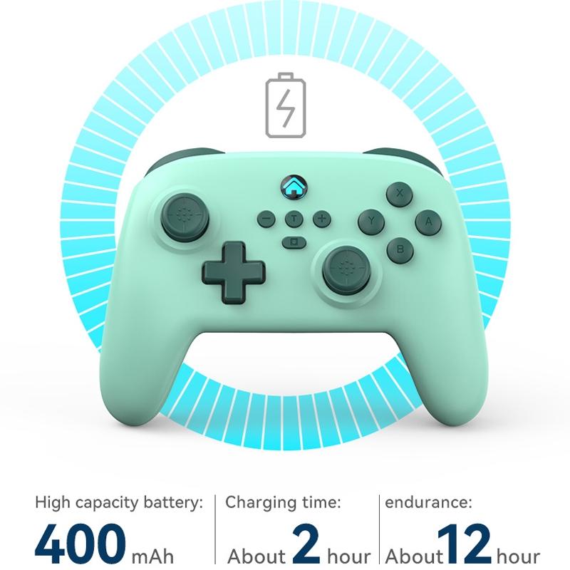 Vibration Gamepad for Switch / Android / Apple / Pc - Tooth Design - Green 7