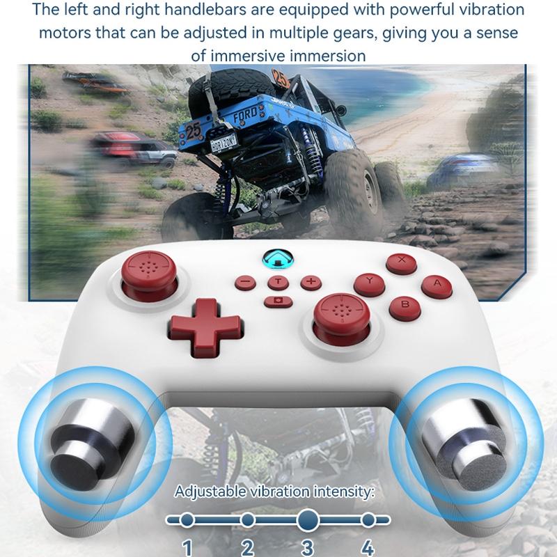 Vibration Gamepad for Switch / Android / Apple / Pc - Tooth Design - Green 14