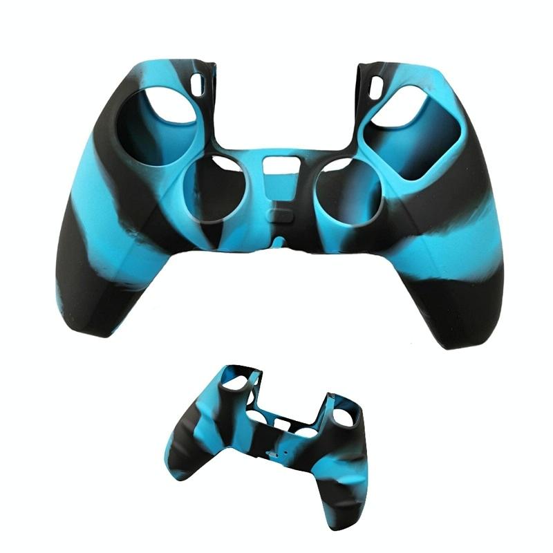 2-pack Non-slip Silicone Handle Covers for Ps5 Controllers - Black Red 8