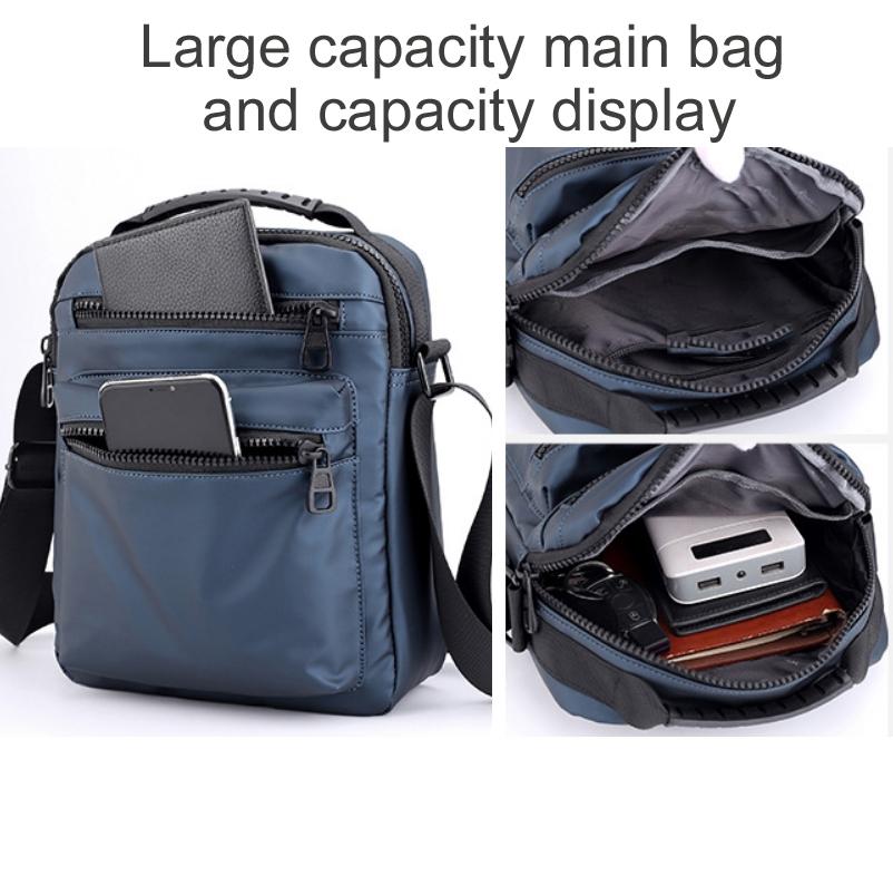 Men Oxford Cloth Crossbody Chest Bag Sporty And Versatile - Black 6