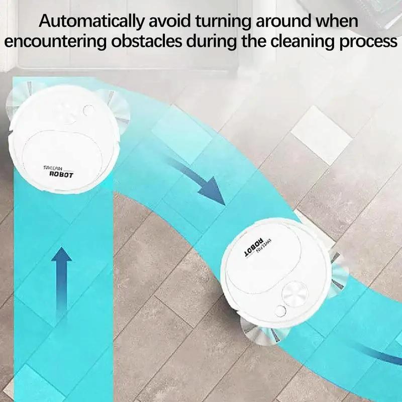 Smart Usb Charging Robot Vacuum for Family Cleaning - White 8