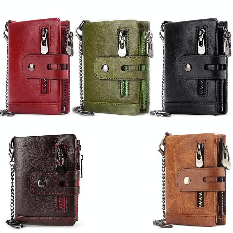 Men Rfid Leather Tri-fold Wallet - Secure & Stylish - Green 3