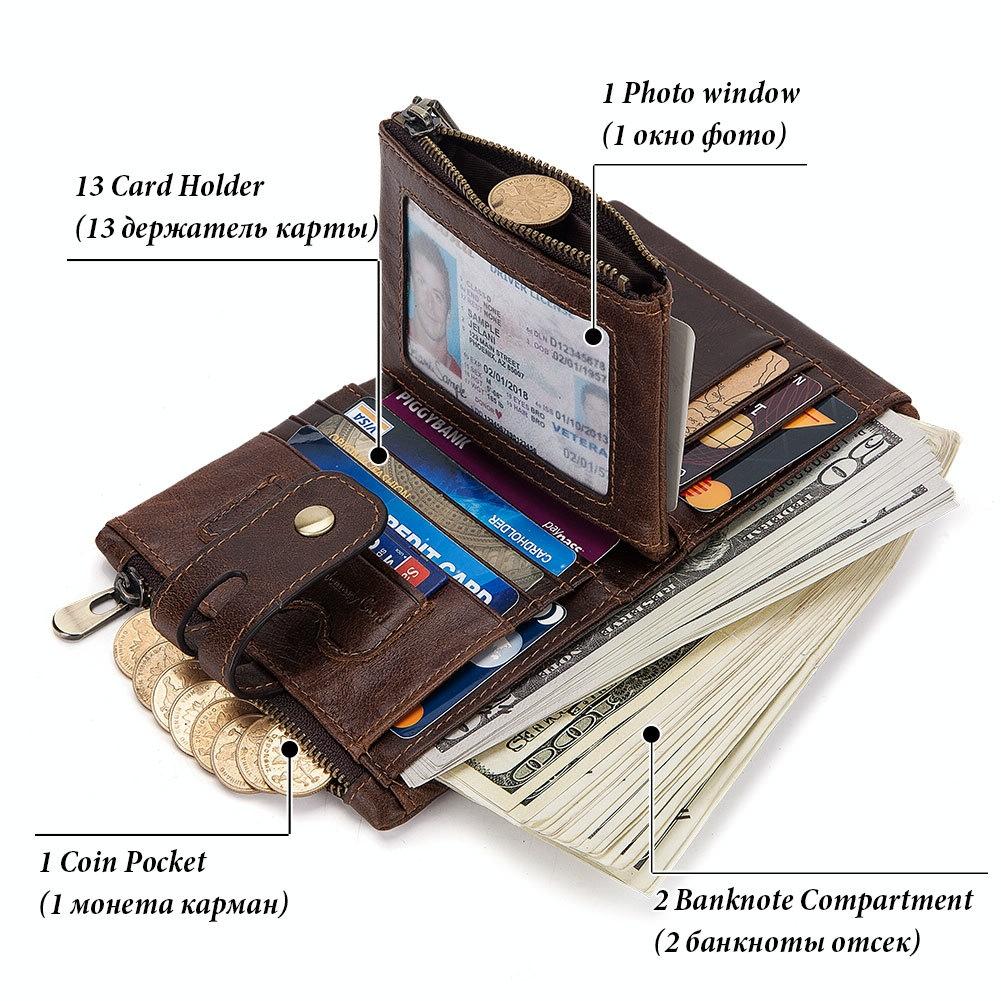 Men Rfid Leather Tri-fold Wallet - Secure & Stylish - Green 6