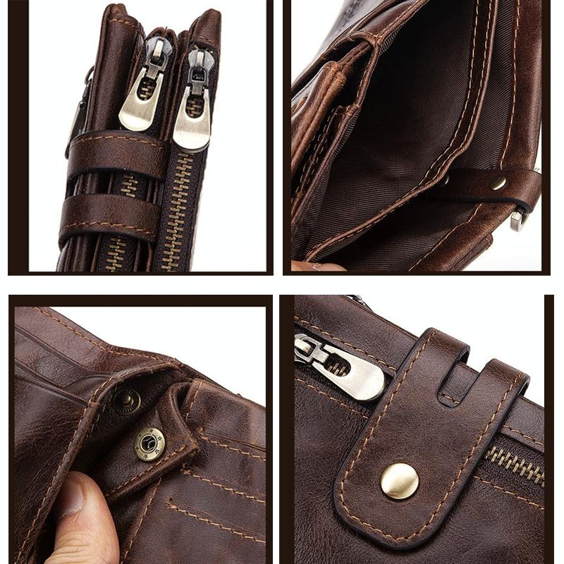Men Rfid Leather Tri-fold Wallet - Secure & Stylish - Green 7