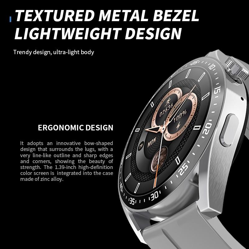 1.39 Inch Ip67 Waterproof Health Monitoring Bluetooth Call Smart Watch With Nfc Payment - Grey 9