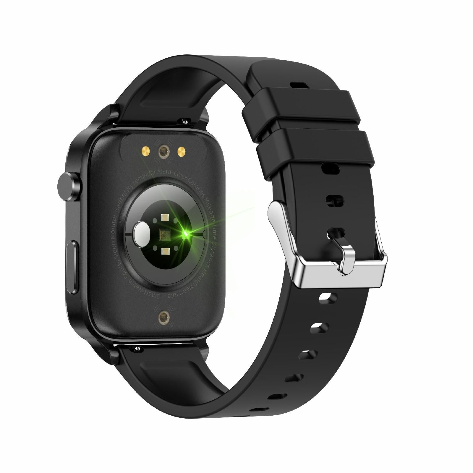 1.7 Inch Hd Square Screen Tpu Strap Smart Watch Supports Body Temperature Monitoring / Blood Oxygen Monitoring - Red 4