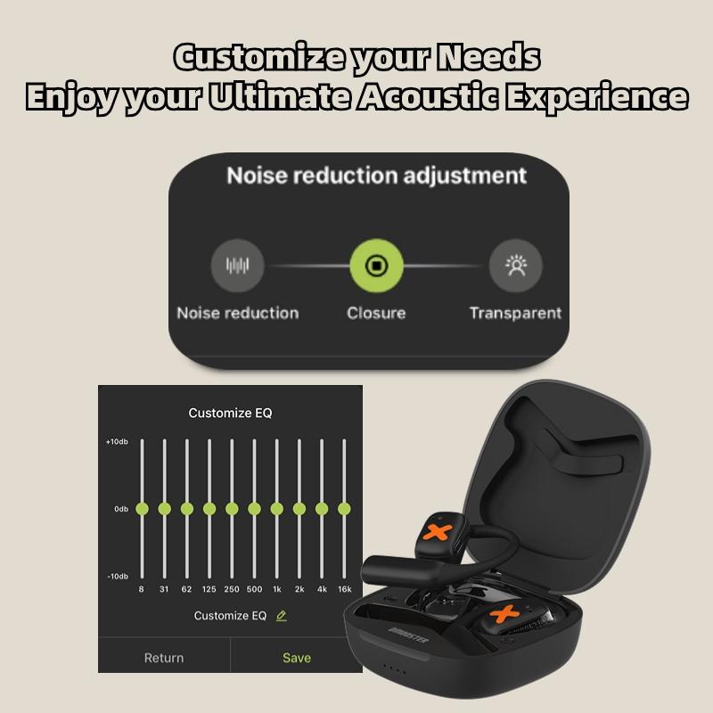 Wireless Earphones with App Control - Ear-mounted - Black 7