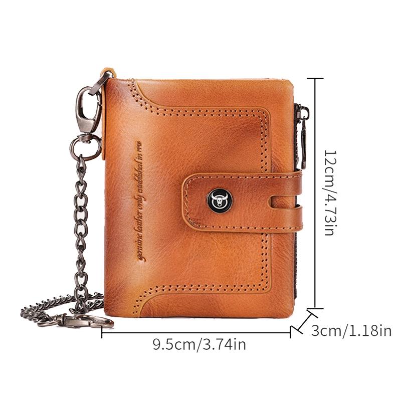 Rfid-protected Cowhide Wallet - Secure & Stylish - Coffee 3