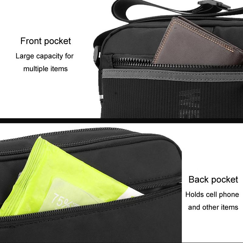 Men Nylon Crossbody Satchel For Outdoor Use - Grey 9