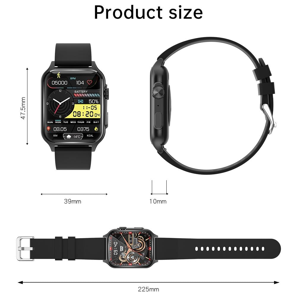 1.96 Inch Ips Screen Smart Watch Supports Bluetooth Calls / Blood Oxygen Monitoring - Gold 3