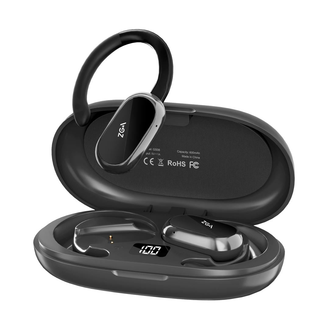 Wireless Bluetooth Earphones with Led Display - Zga Gs08 - White 12