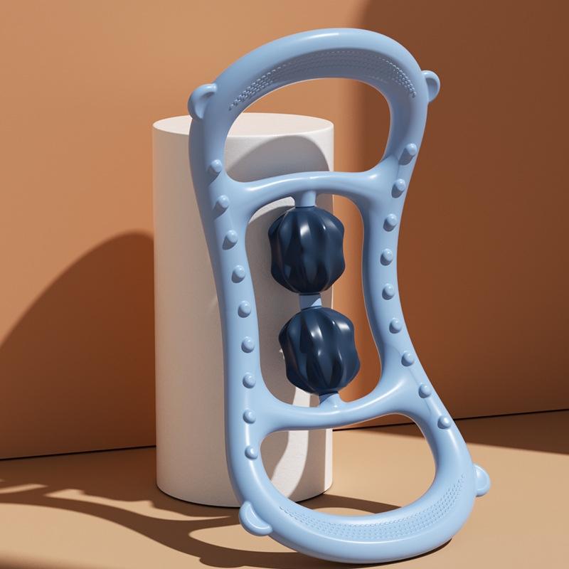 Stretching Yoga Ring With Raised Point Roller - White 11