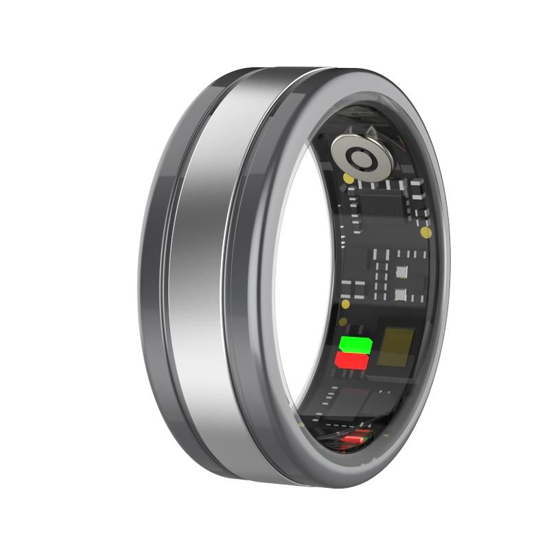 Smart Ring With Heart Rate Blood Oxygen Sleep & Sports Modes - R18 Size 8 - Gold 12