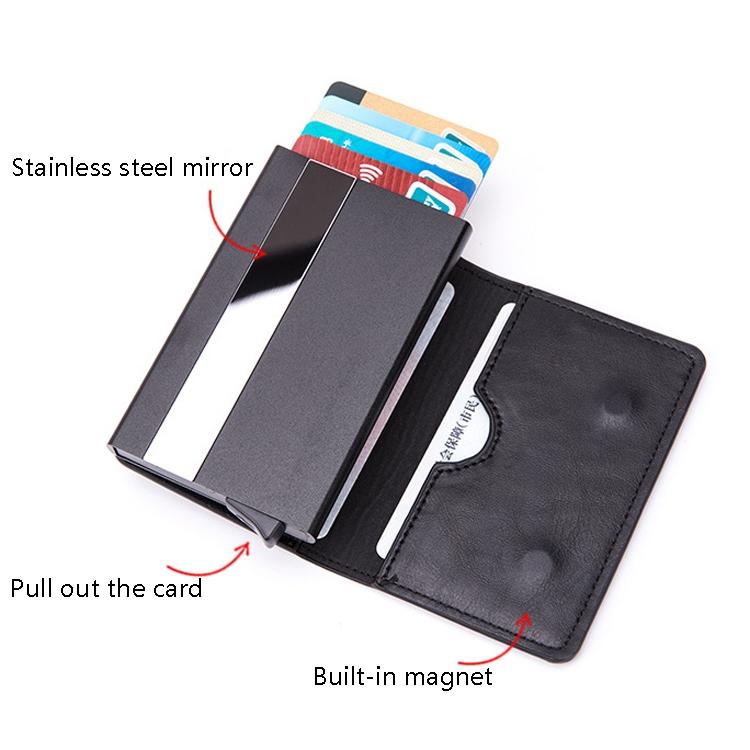 Stainless Steel Rfid Credit Card Holder - Compact Design - Black 7