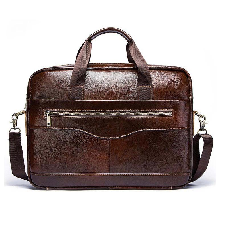 Retro Leather Messenger Bag For Men - Brown