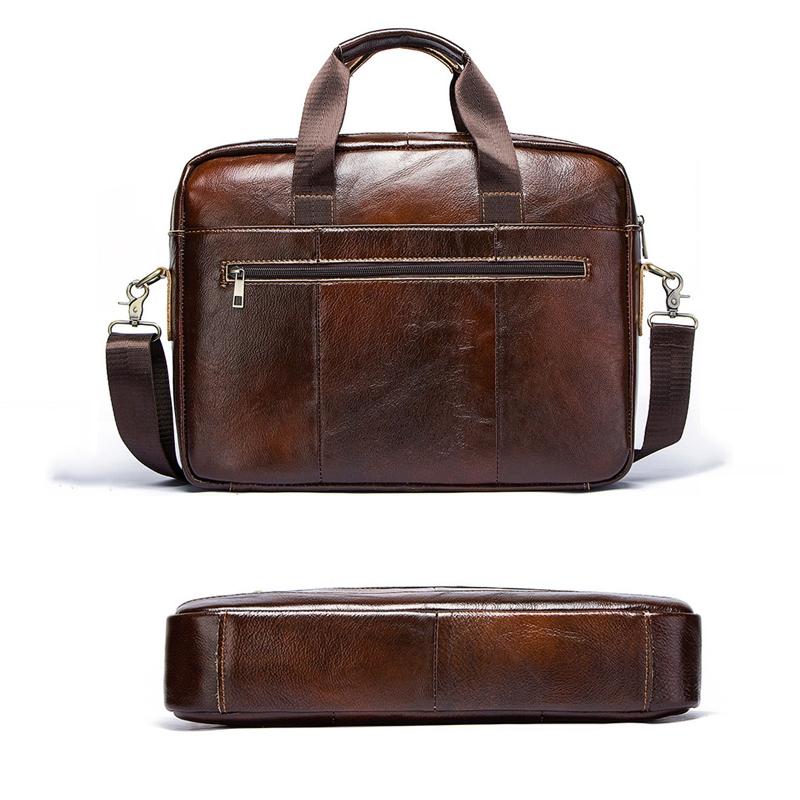 Retro Leather Messenger Bag For Men - Brown 3
