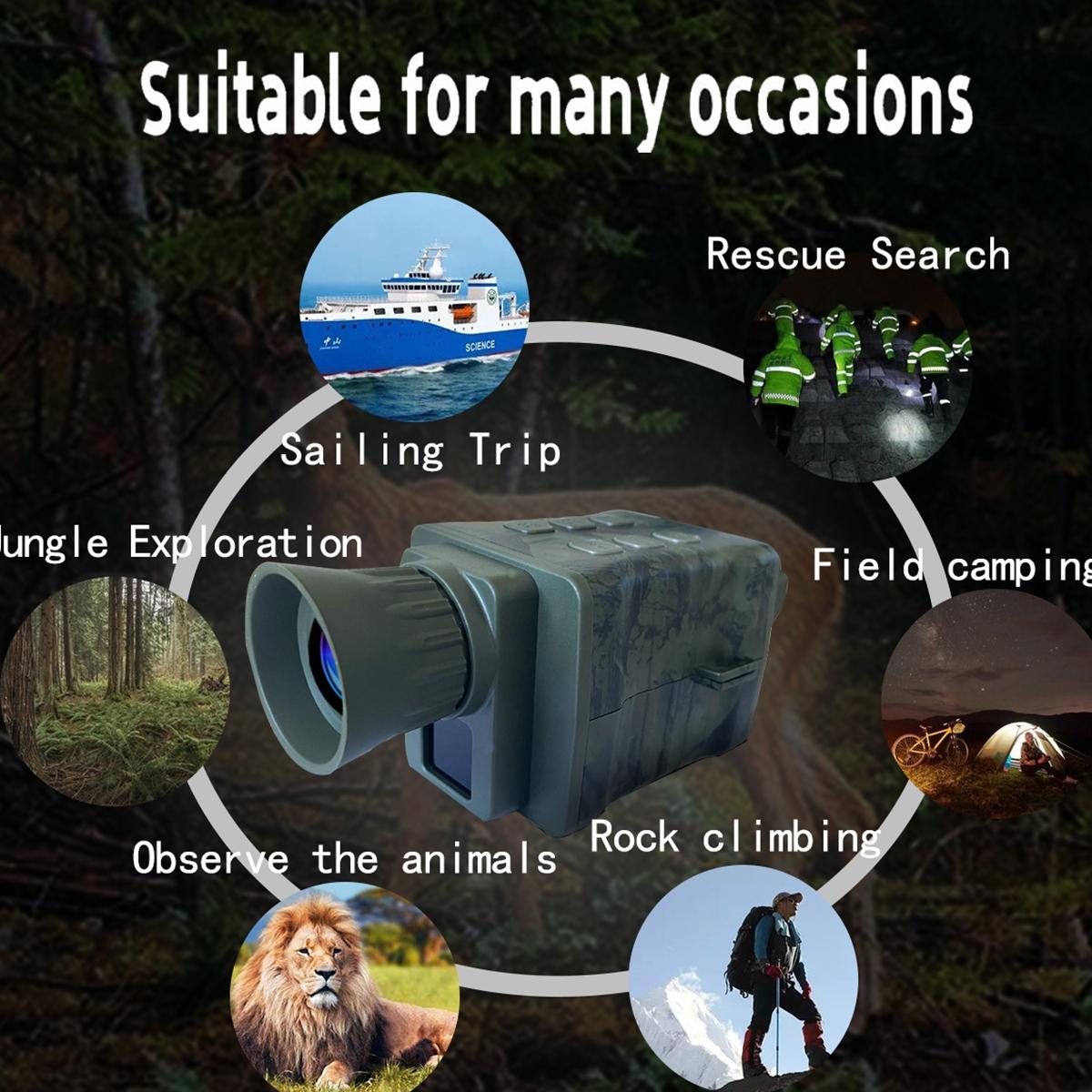 4K Hd Monocular Digital Night Vision For Outdoor Hunting - Black 9