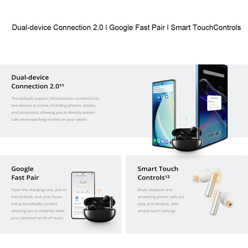 Wireless Bluetooth Earphones with 3d Spatial Sound and Active Noise Reduction - Black 13