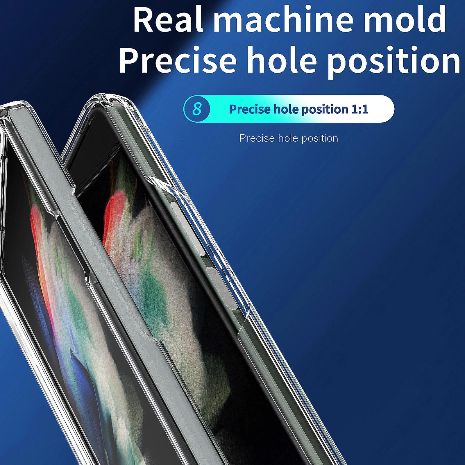 For Samsung Galaxy Z Fold4 5G Clear Acrylic Tpu Phone Case - Black 6