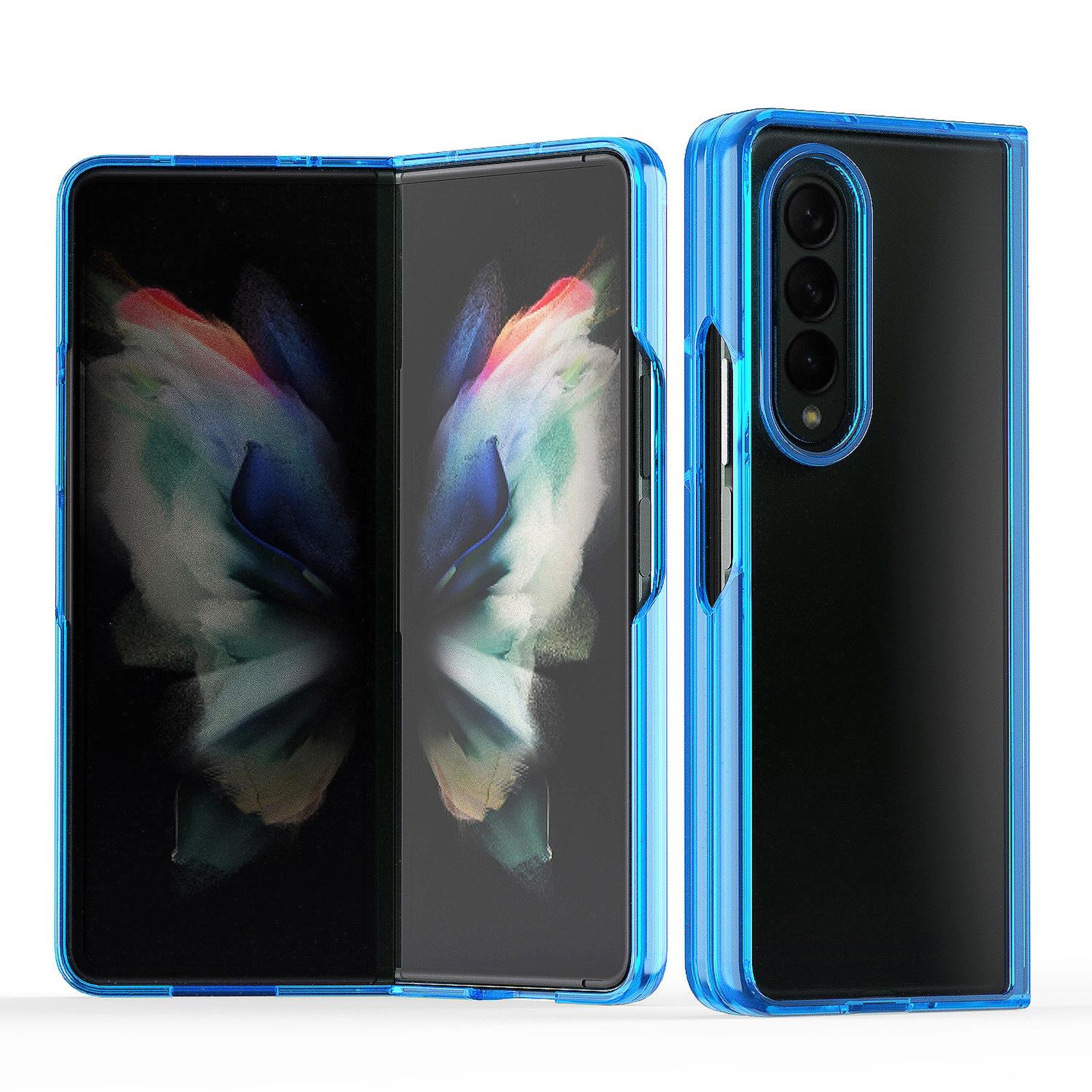 For Samsung Galaxy Z Fold4 5G Clear Acrylic Tpu Phone Case - Black 9