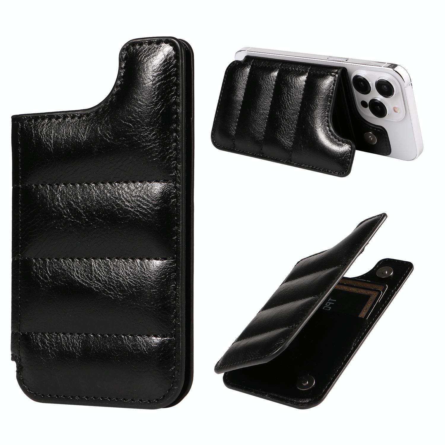 Vintage Cow Print Sewing Card Phone Sticker - Blue 15