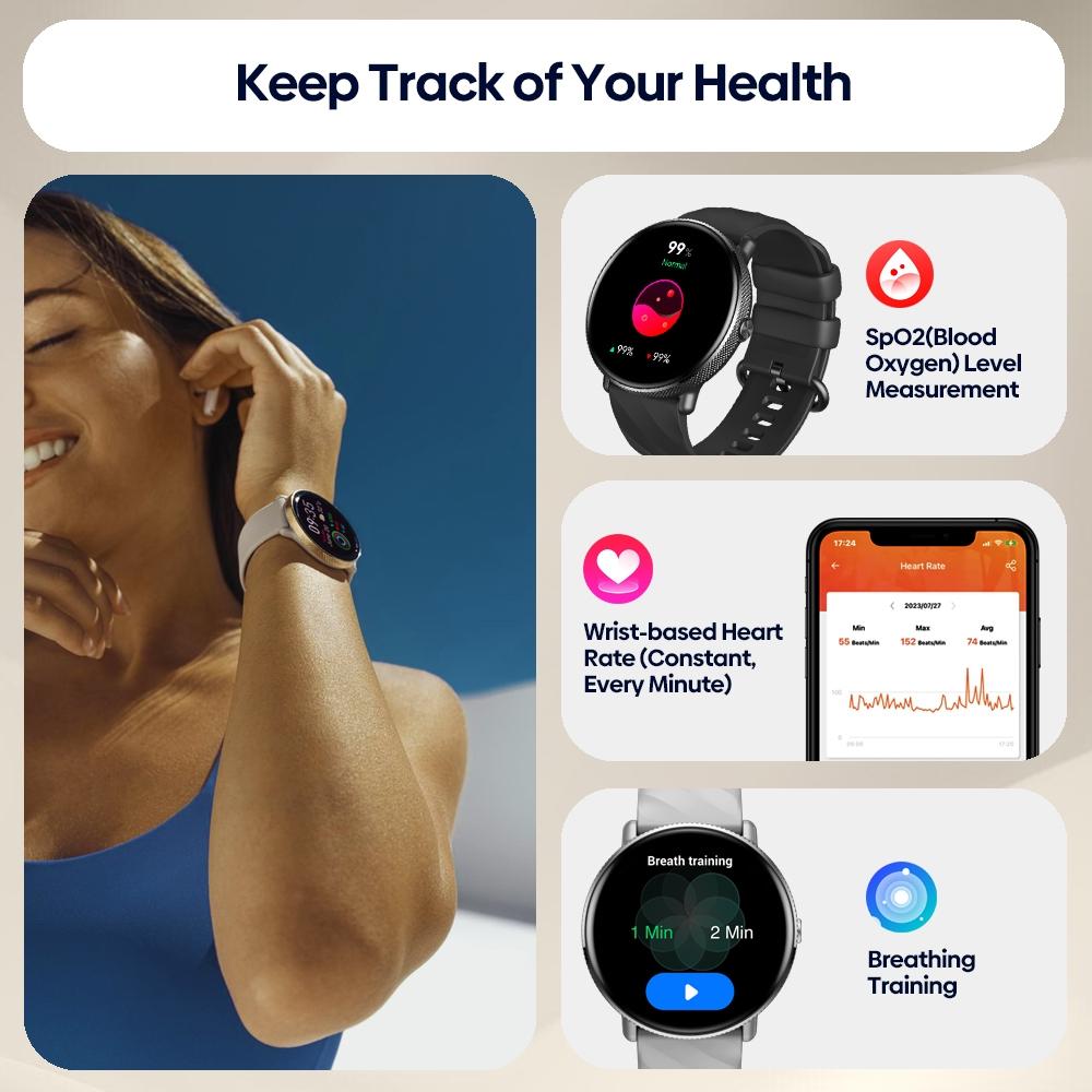 1.43 Inch Screen Voice Calling Smart Watch Support Heart Rate / Blood Pressure / Blood Oxygen - Silver 8