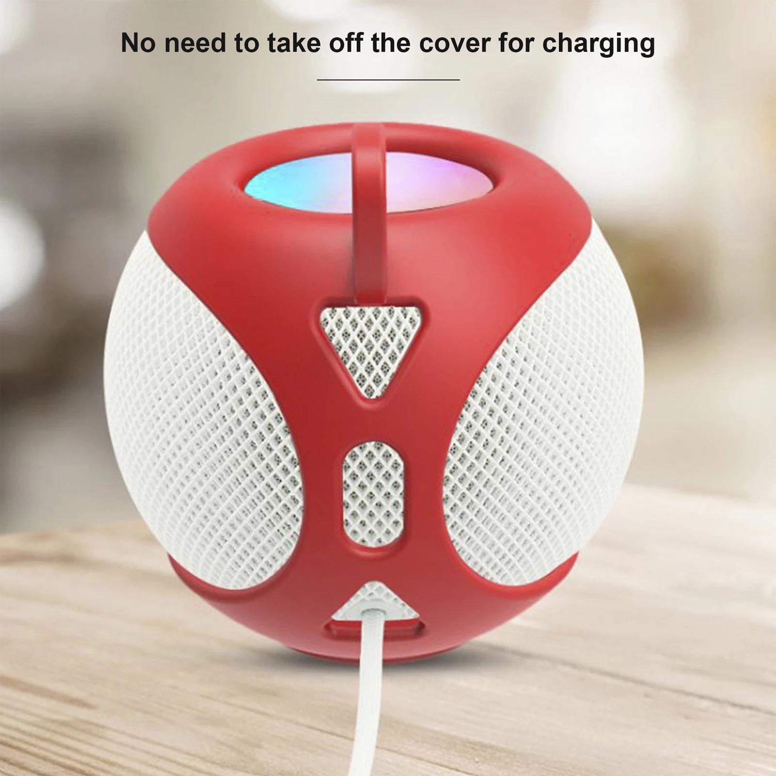 Soft Silicone Protective Cover for Apple Homepod Mini Speaker - Red 12