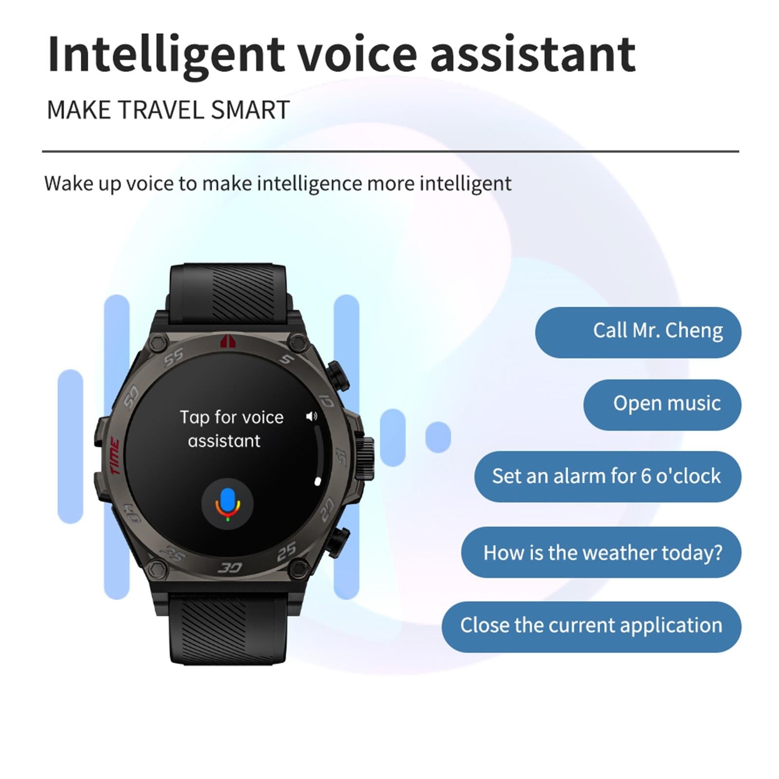 1.53 Inch Ip67 Bt5.0 Sport Smart Watch With Earbuds Support Bluetooth Call / Sleep / Blood Oxygen / Heart Rate / Blood Pressure Health Monitor - Blue 6