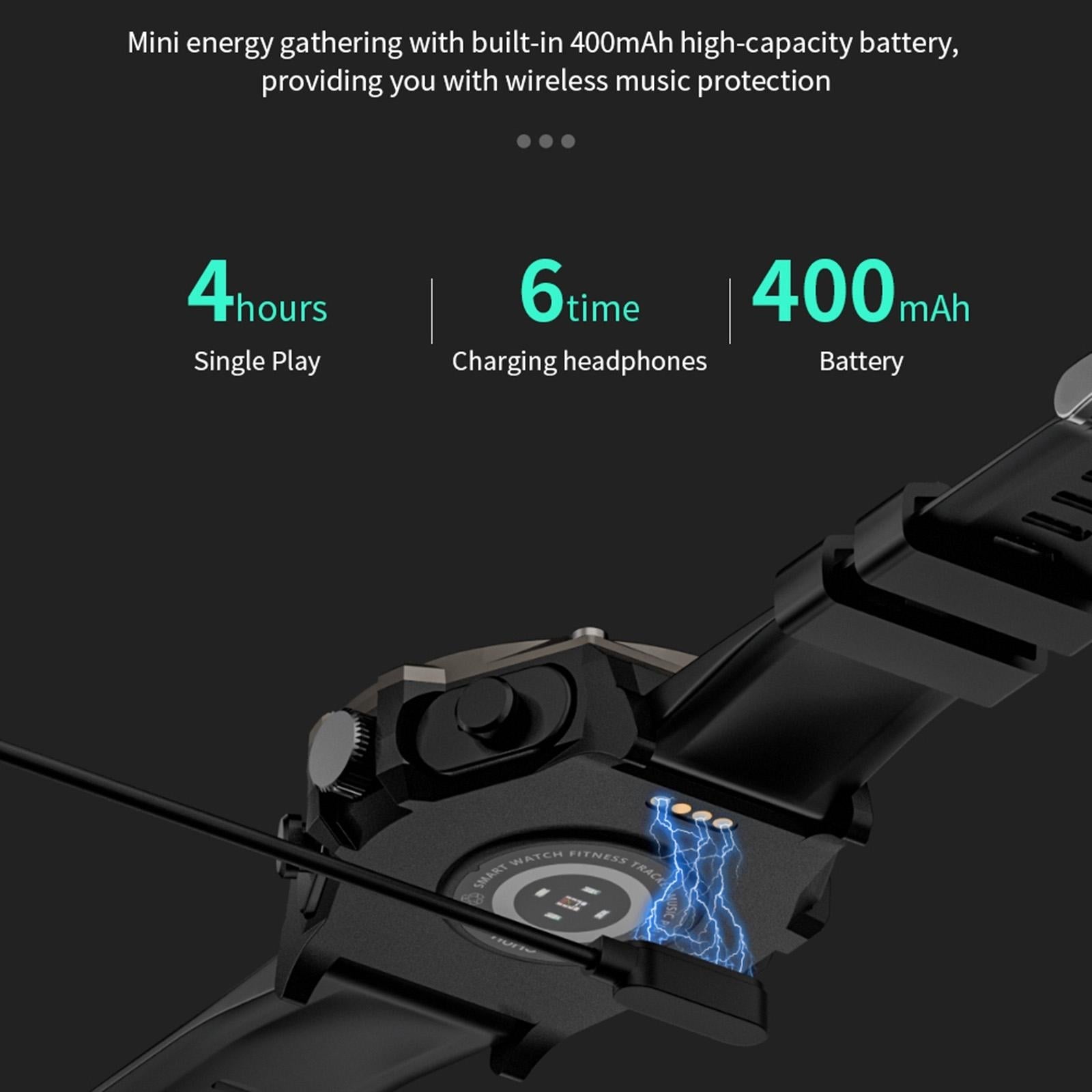 1.53 Inch Ip67 Bt5.0 Sport Smart Watch With Earbuds Support Bluetooth Call / Sleep / Blood Oxygen / Heart Rate / Blood Pressure Health Monitor - Blue 8