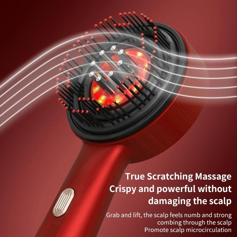 Red Light Scalp Massage Comb For Hair Growth 630Nm Liquid Care - Deep Gray 5