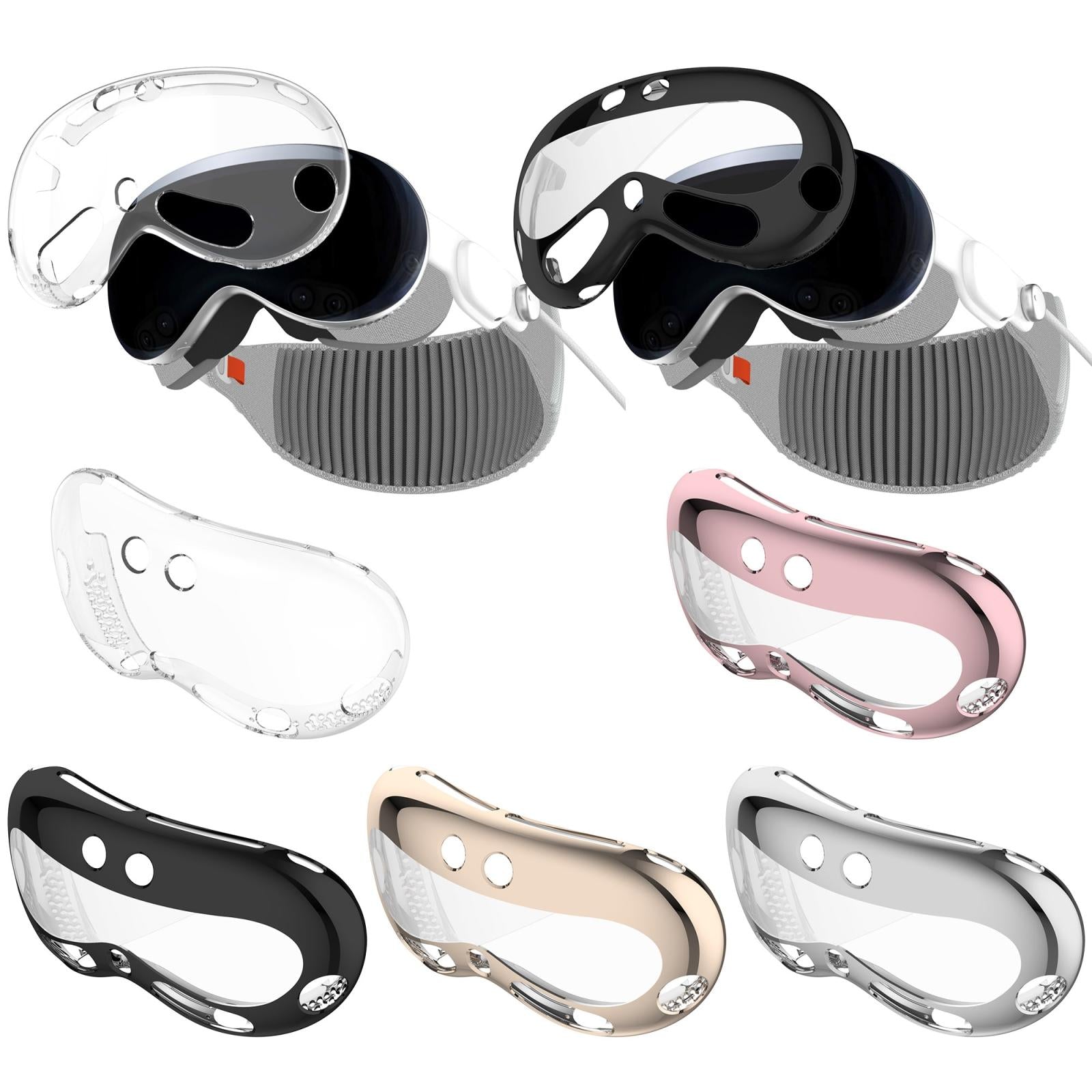 Vr Case for Apple Vision Pro - Electroplated Tpu - Black 4