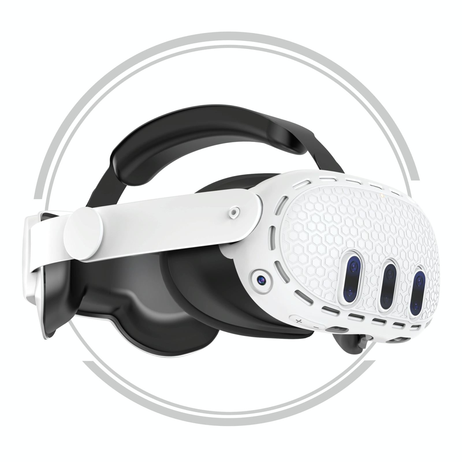 Silicone Vr Host Case for Meta Quest 3 - Fits All Sizes - White 4