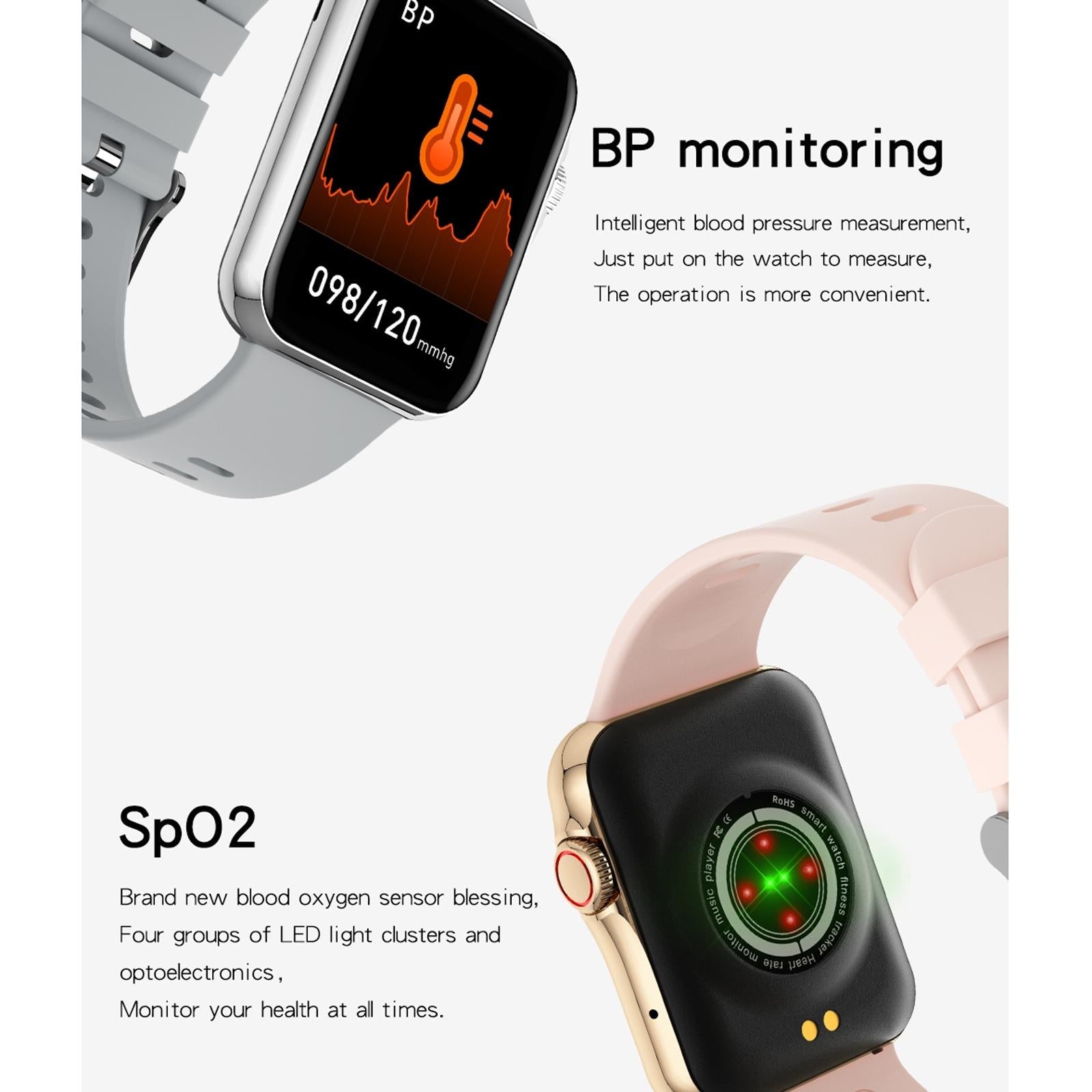 1.6 Inch Waterproof Smart Watch With Ips Colour Screen Sport Sleep Heart Rate Monitoring - Blue 6