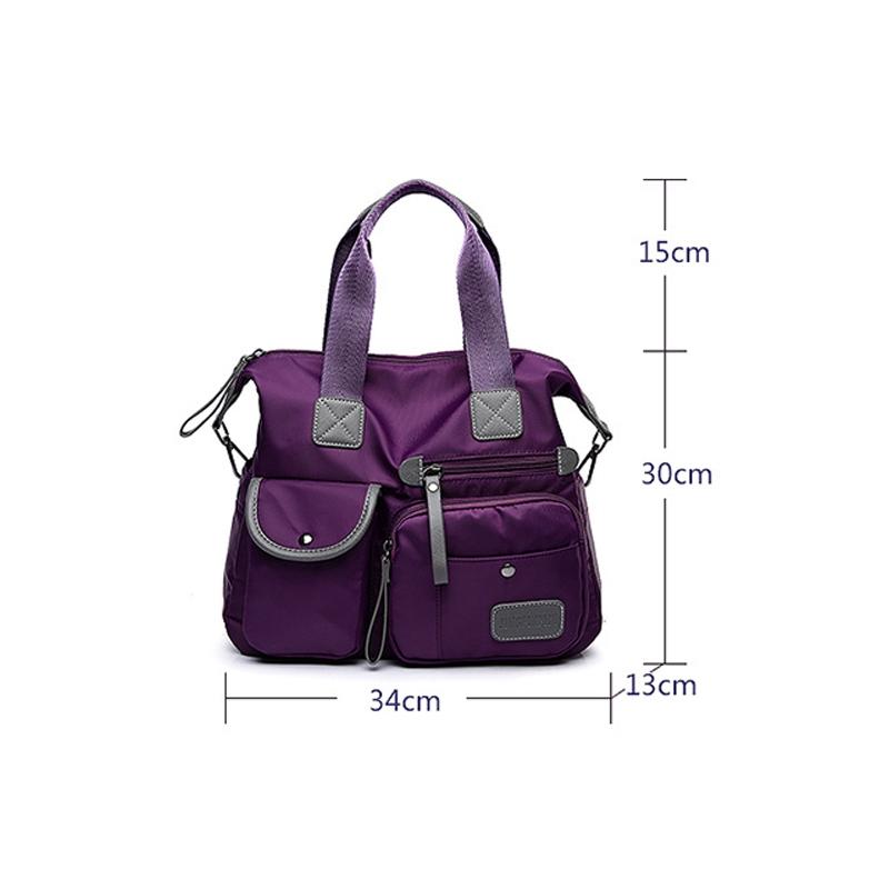 Versatile Oxford Cloth Shoulder Bag for Women - Black 9