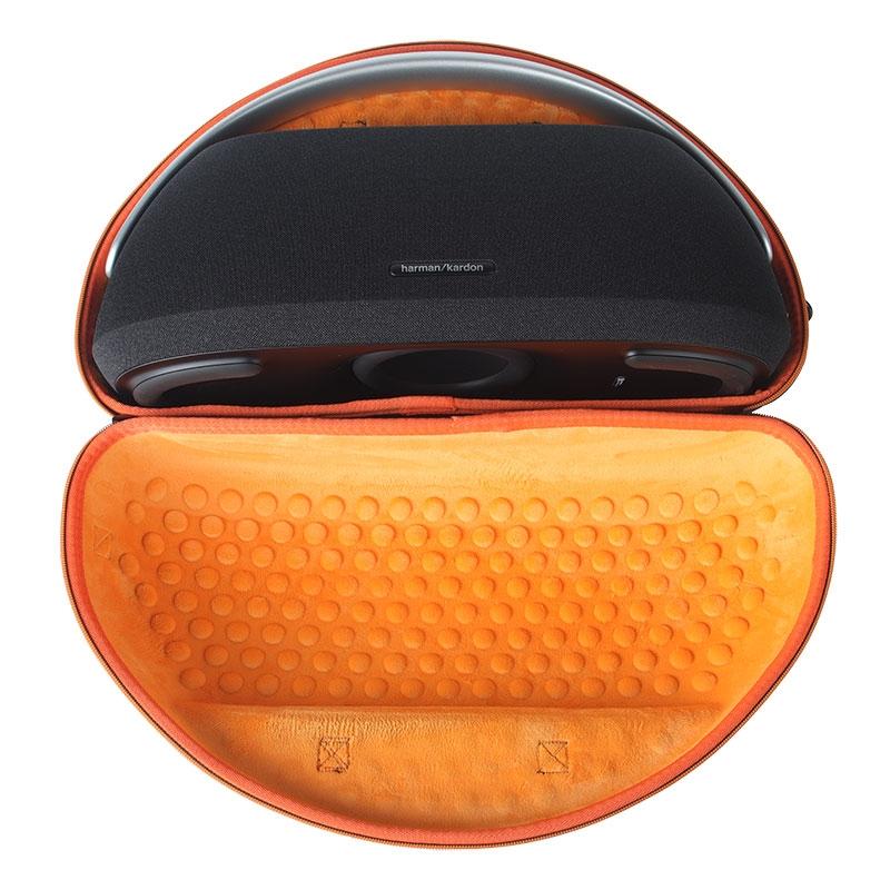 Outdoor Portable Speaker Protection Bag for Harman Kardon Go & Play3 - Black Orange 4
