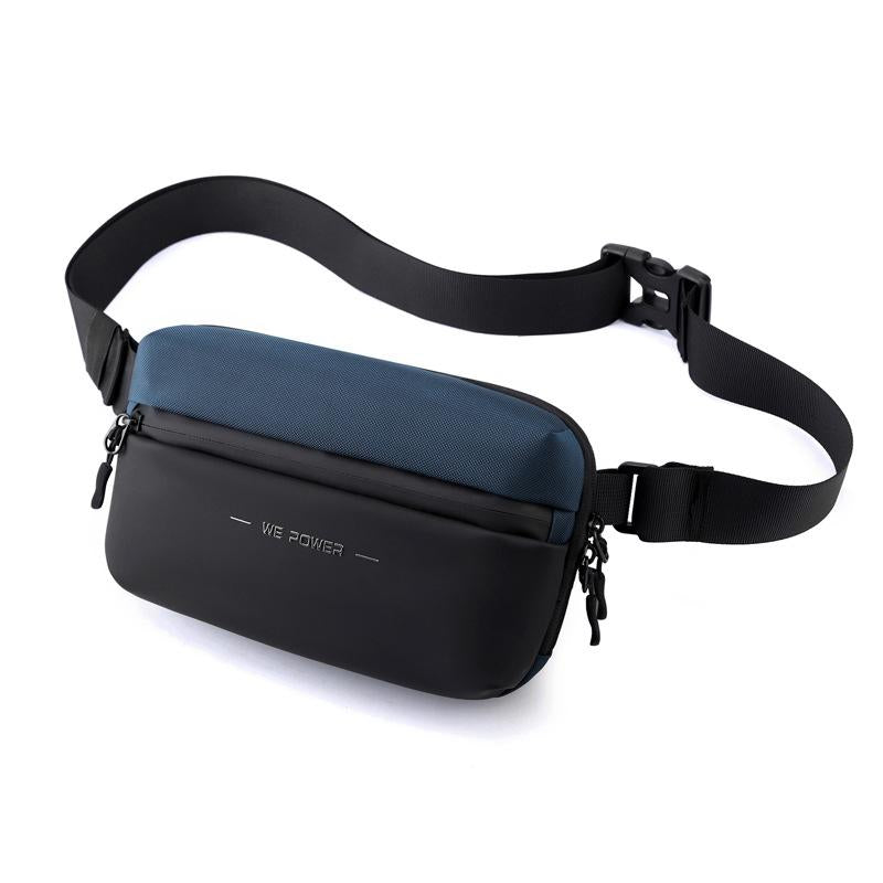 Minimalist Men Chest Bag Outdoor Travel Waist Bag With Shoulder Strap - Black 12